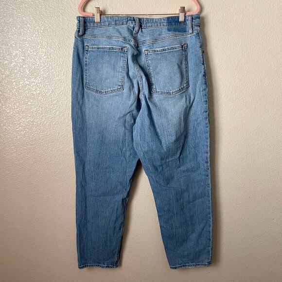 Abercrombie & Fitch Jeans Womens Size 32 Blue The Mom High Rise Distressed Denim - Picture 9 of 12